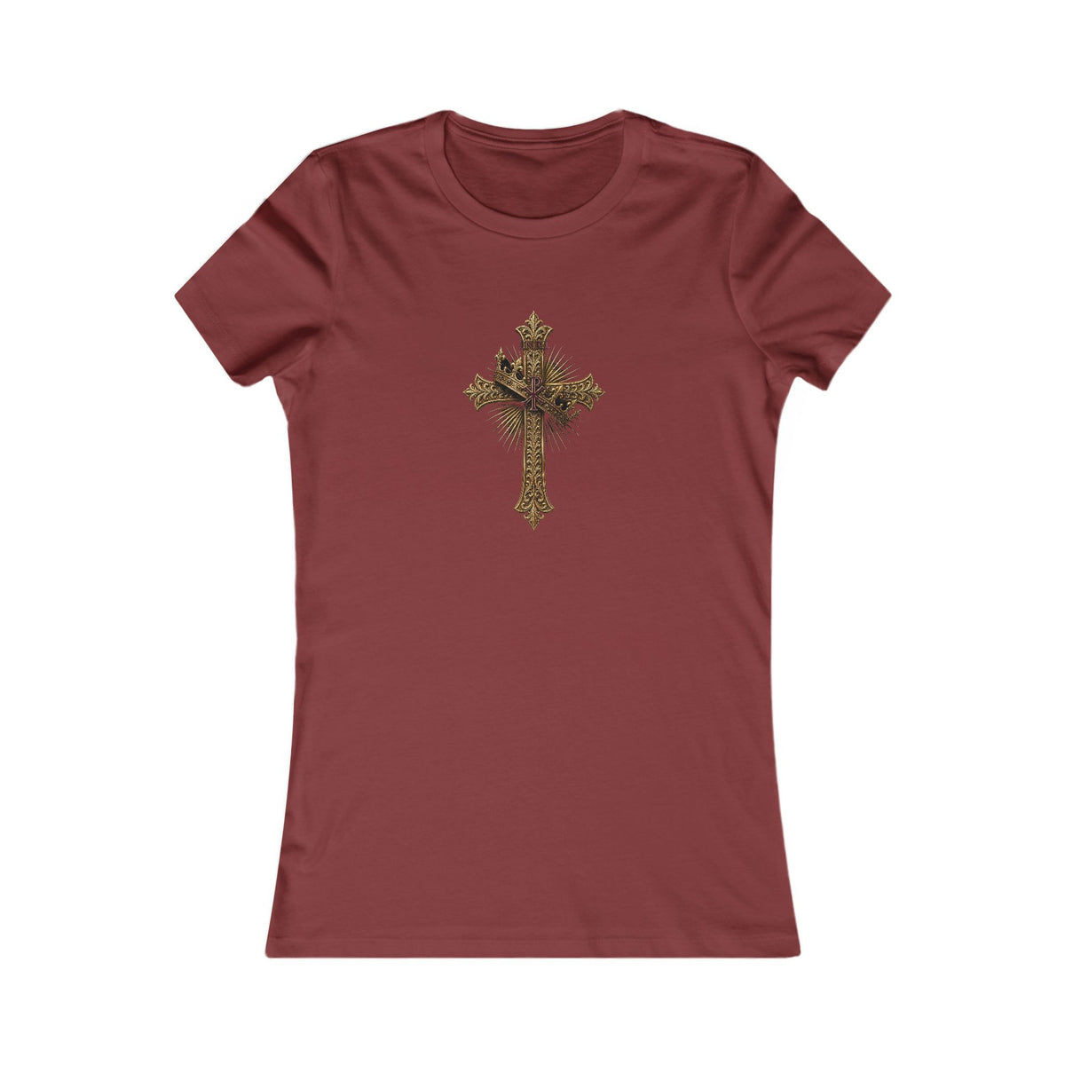 INRI Crowned Cross Women's Slim Fit Tee