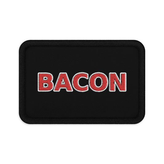 BACON Word Embroidered Velcro Patch