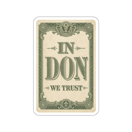 In Don We Trust Card Die-Cut Sticker