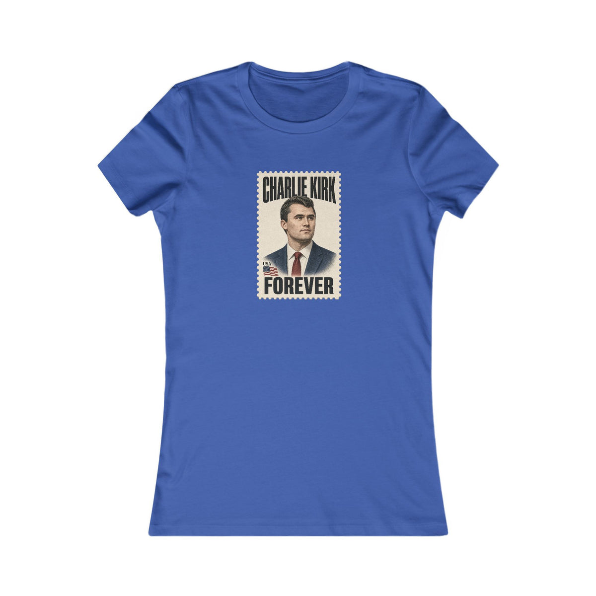 Charlie Kirk Forever Stamp Women's Slim Fit Tee