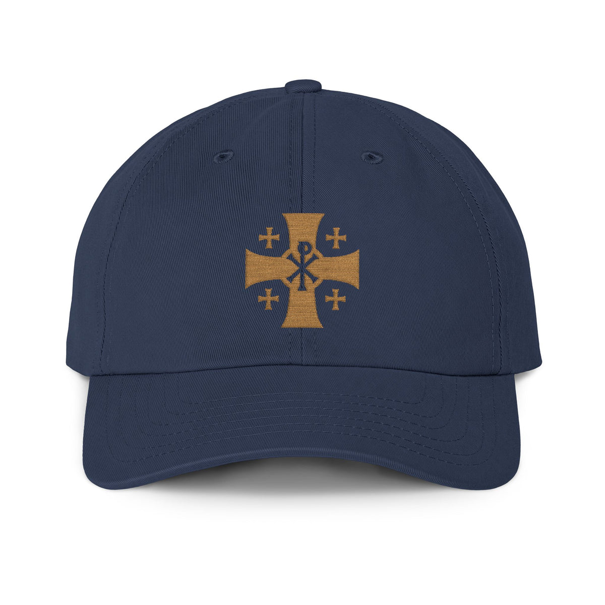 Chi-Rho Jerusalem Cross Made in USA Dad Hat