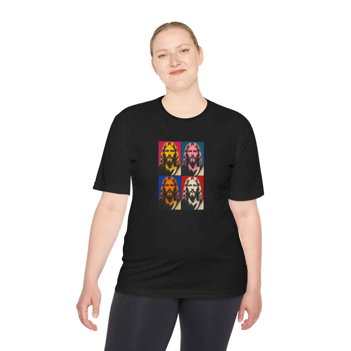 Jesus Pop Art Grid Men's Dry-Fit Performance Tee