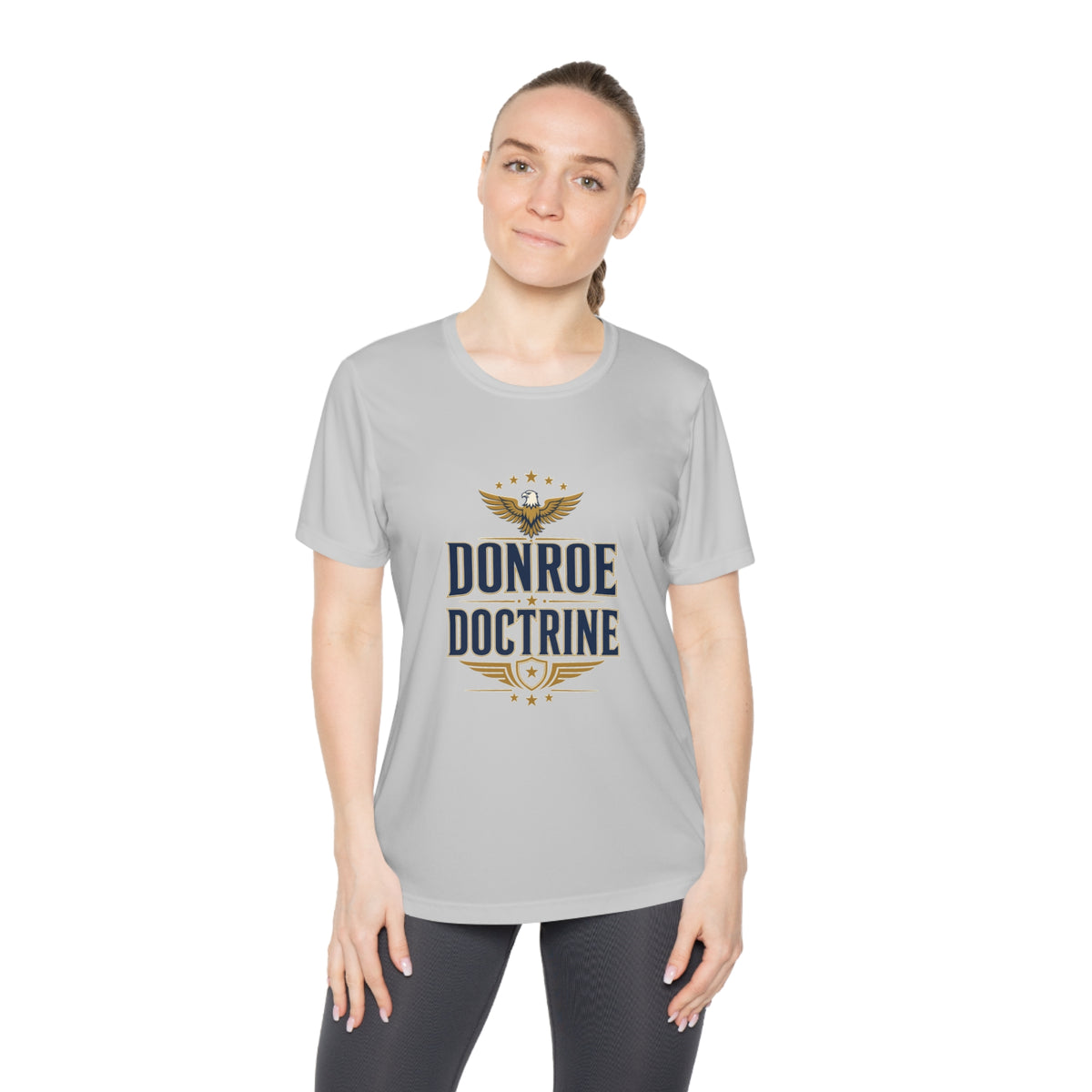 Donroe Doctrine Stacked Women's Dry-Fit Performance Tee