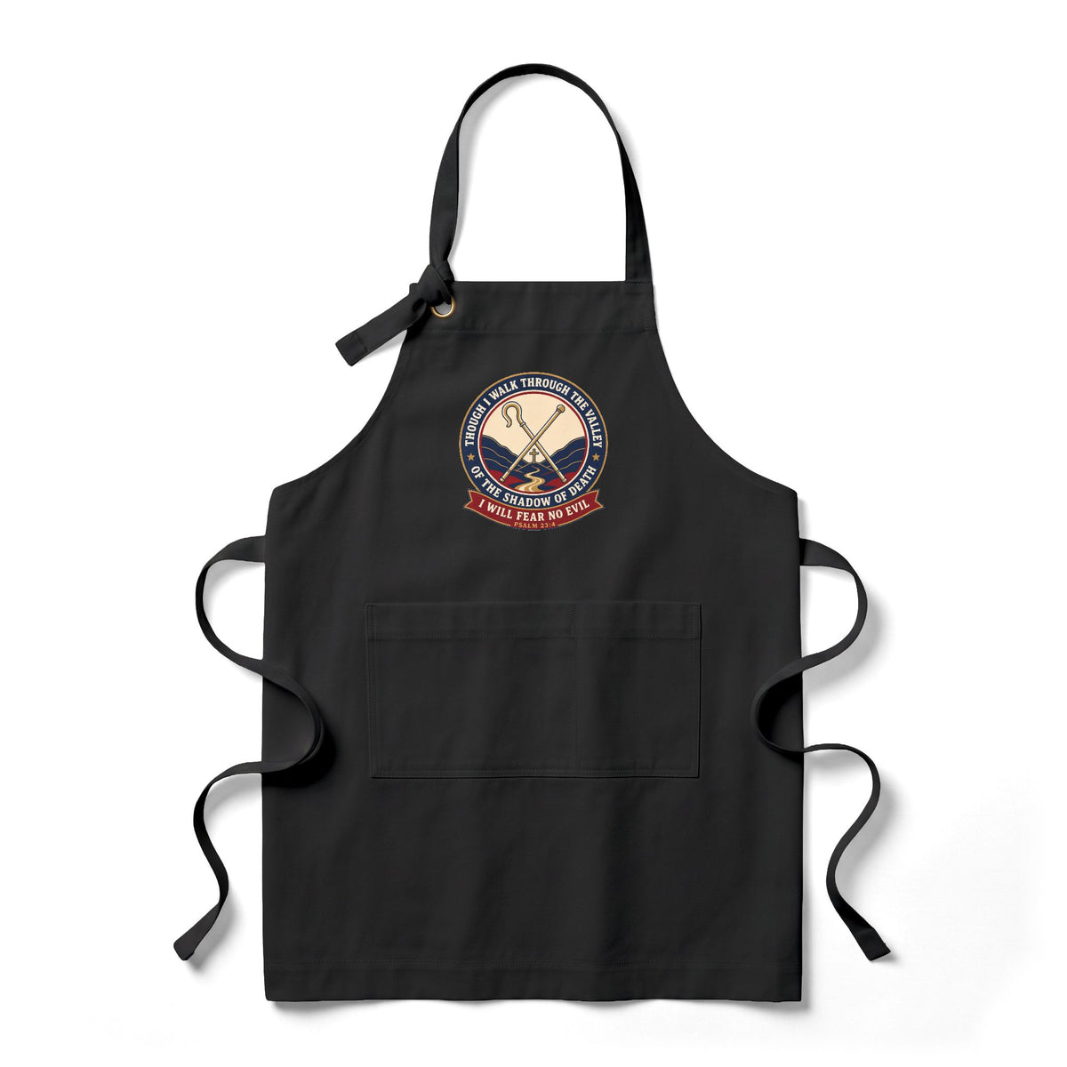 Fear No Evil Psalm 23:4 Heavy Twill Bib Apron