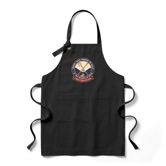 Fear No Evil Psalm 23:4 Heavy Twill Bib Apron