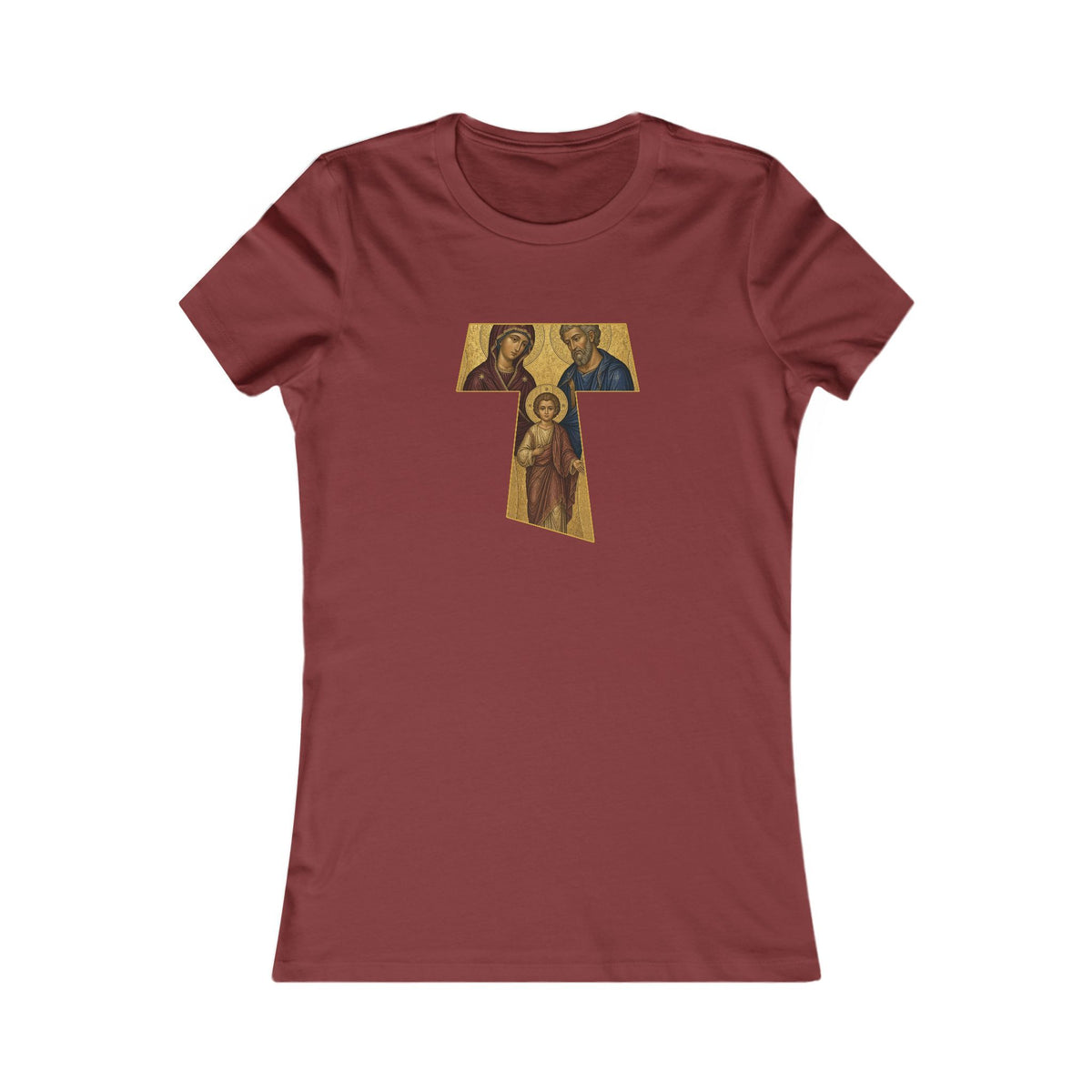 Holy Family Tau Cross – I AM Back Women's Slim Fit Tee