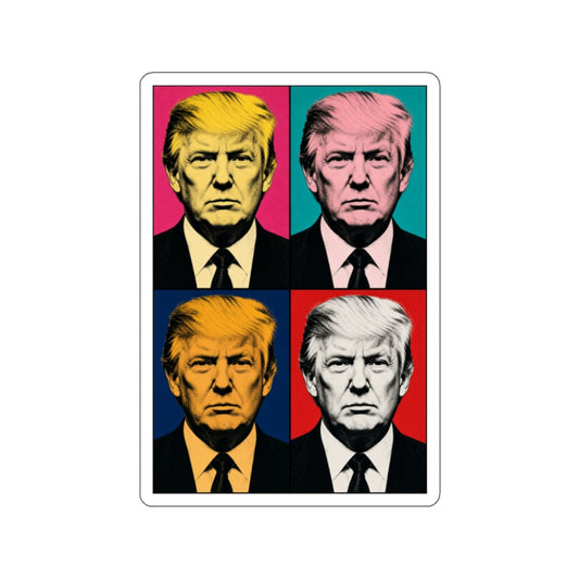 Trump Pop Art Grid Die-Cut Sticker