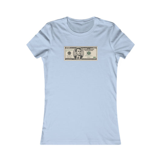 Charlie Kirk $100 Bill Women's Slim Fit Tee