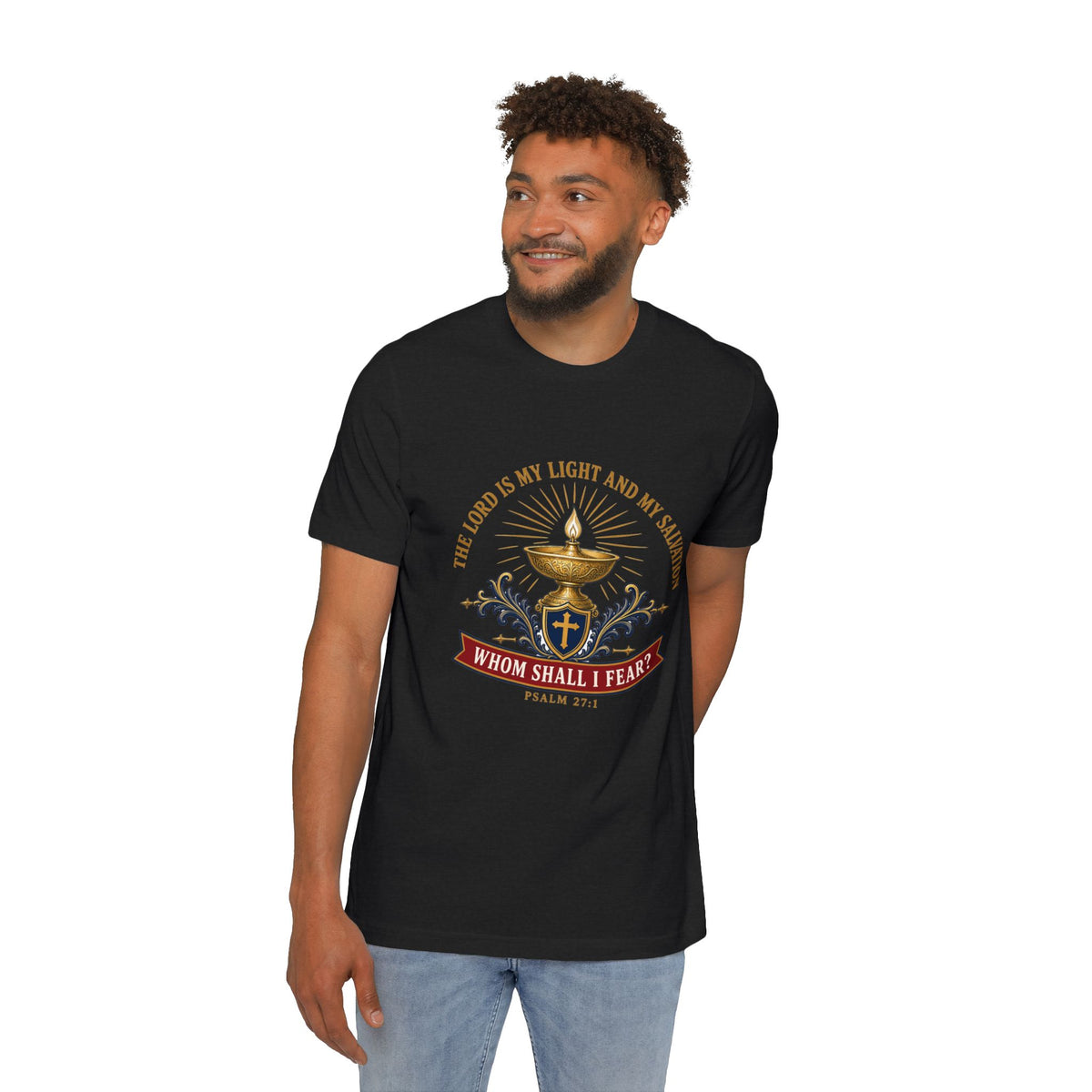 Light & Salvation Psalm 27:1 Lightweight Tee