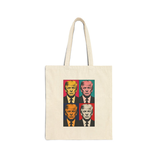 Pop Art Trump Canvas Tote Bag