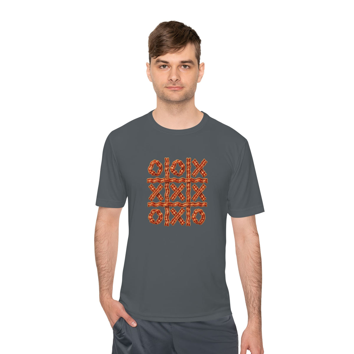 Bacon Tic-Tac-Toe Men's Dry-Fit Performance Tee