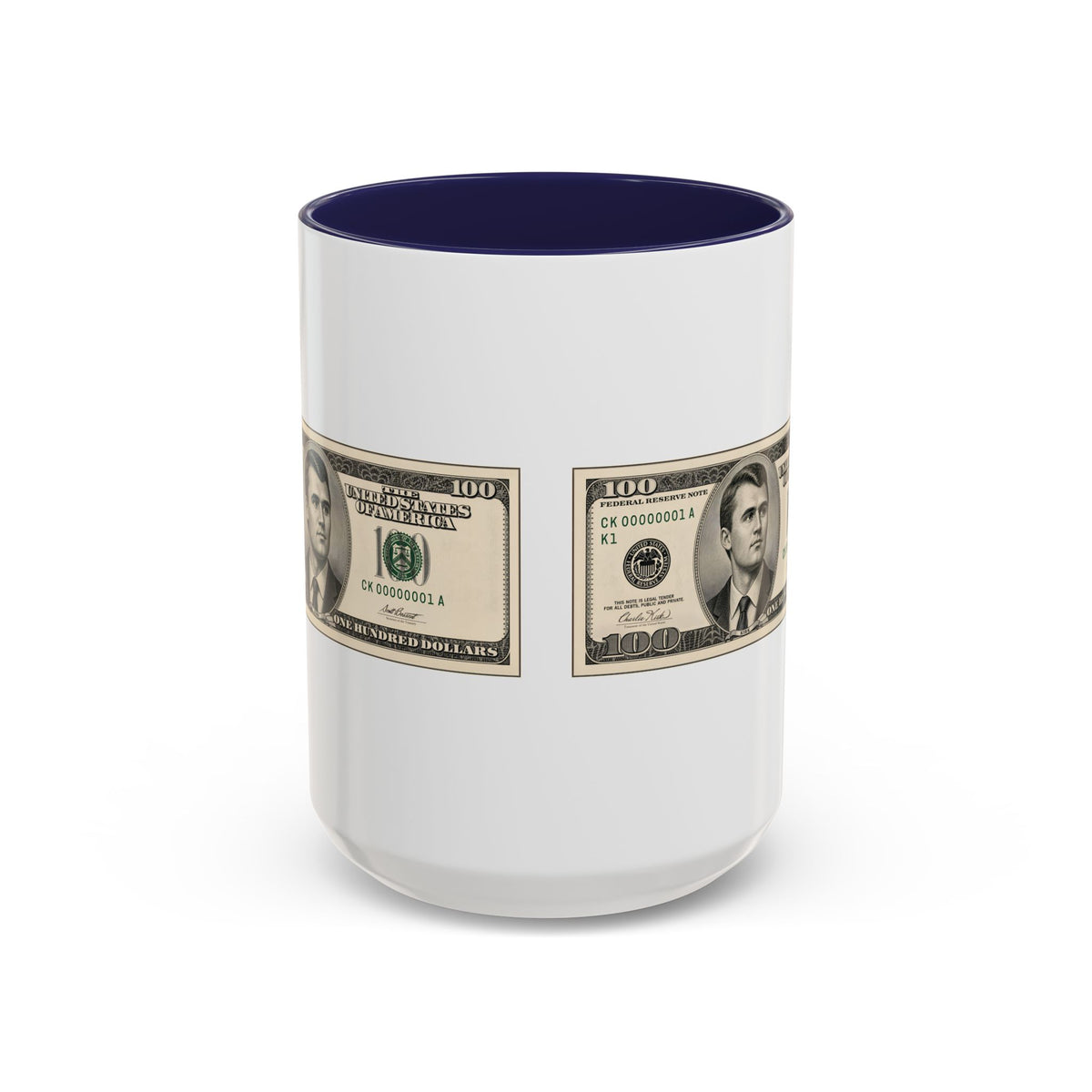 Charlie Kirk $100 Bill Accent Mug