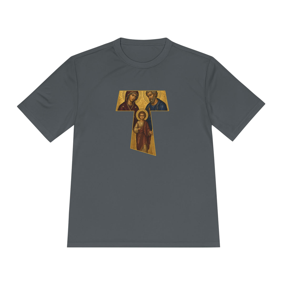 Holy Family Tau Cross – I AM Back Men's Dry-Fit Performance Tee