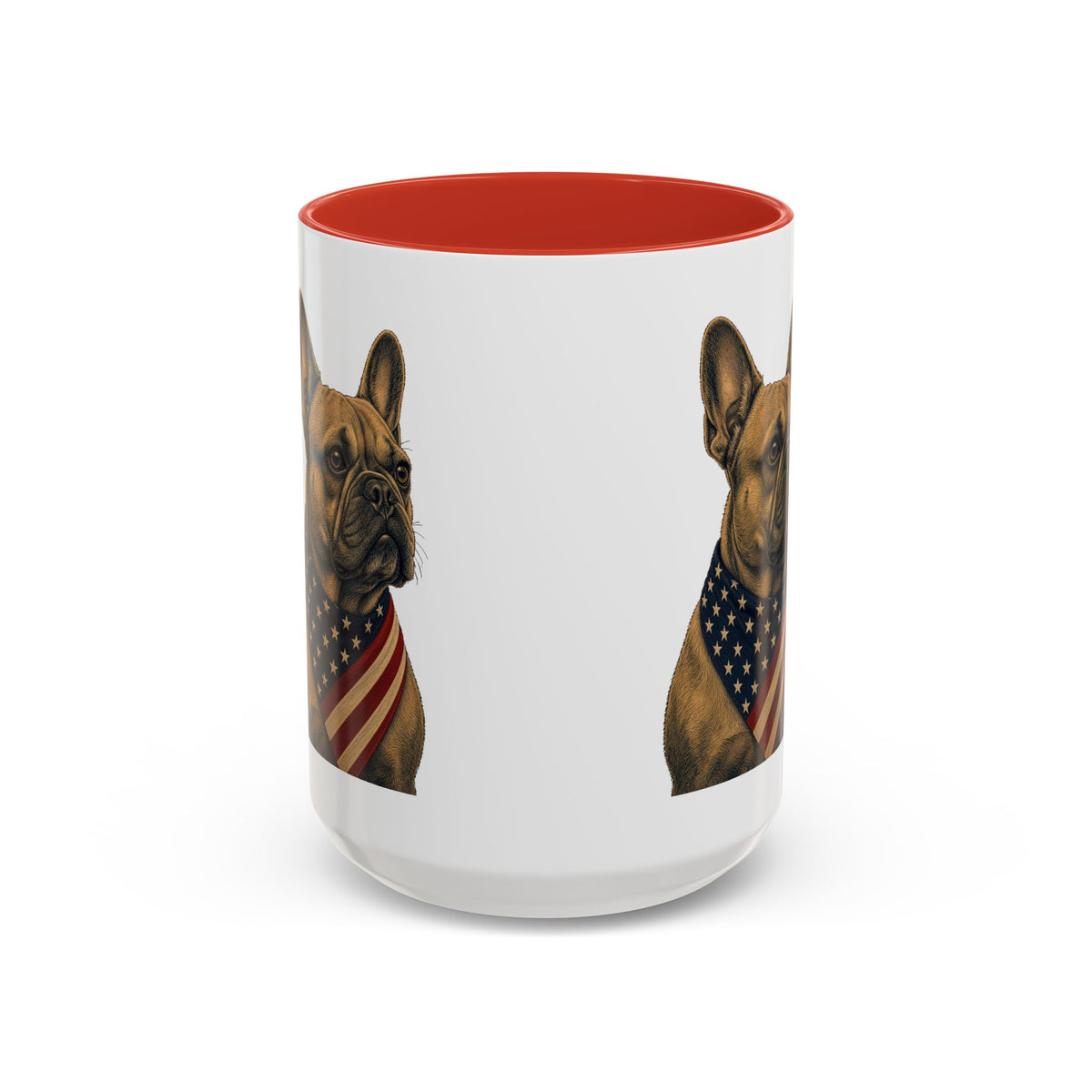 Patriotic French Bulldog Accent Mug