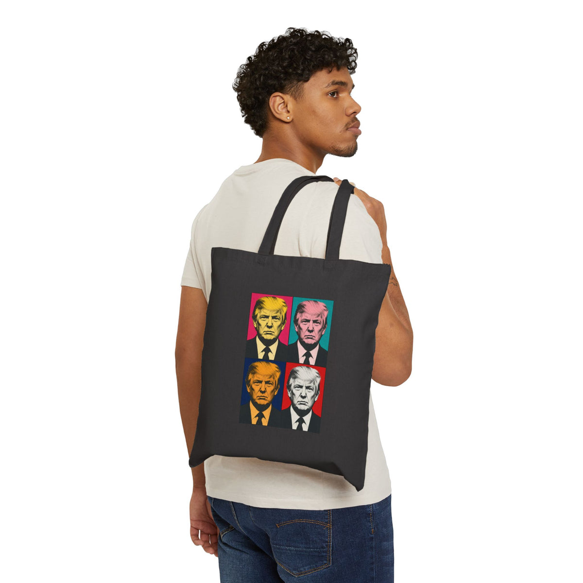 Pop Art Trump Canvas Tote Bag