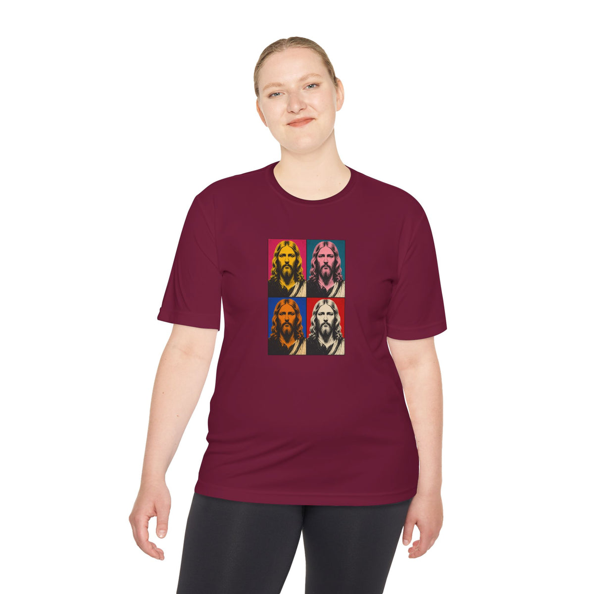 Jesus Pop Art Grid Men's Dry-Fit Performance Tee