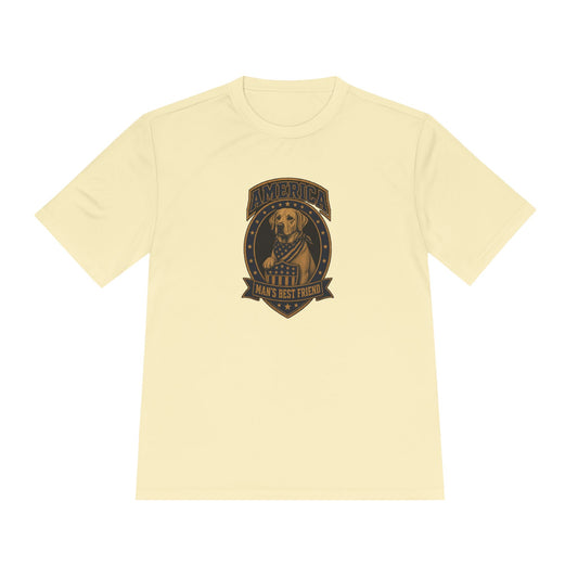 America Man's Best Friend Badge Men's Dry-Fit Performance Tee