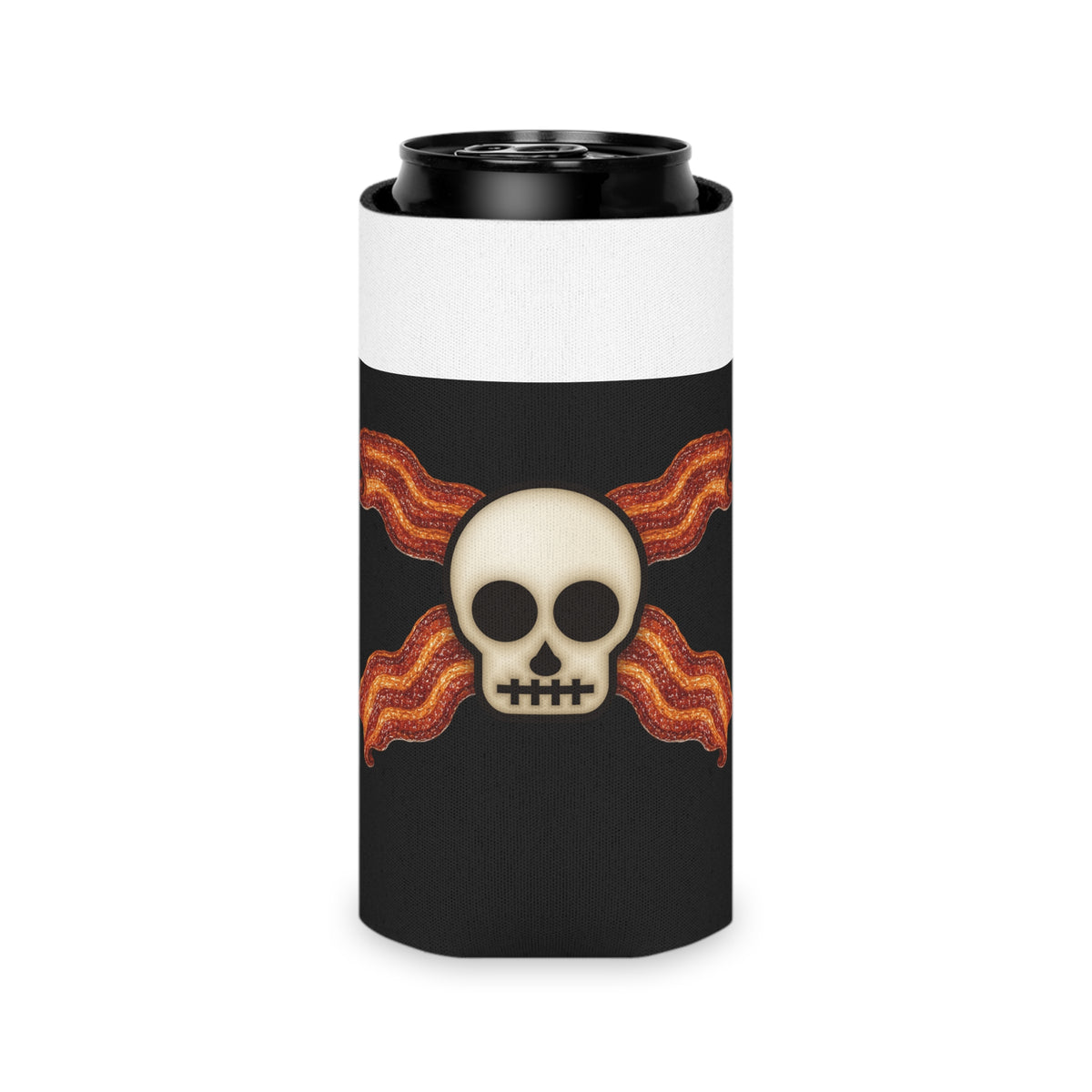Bacon Jolly Roger Can Cooler