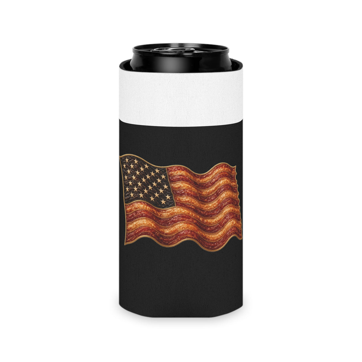 Bacon Flag Can Cooler