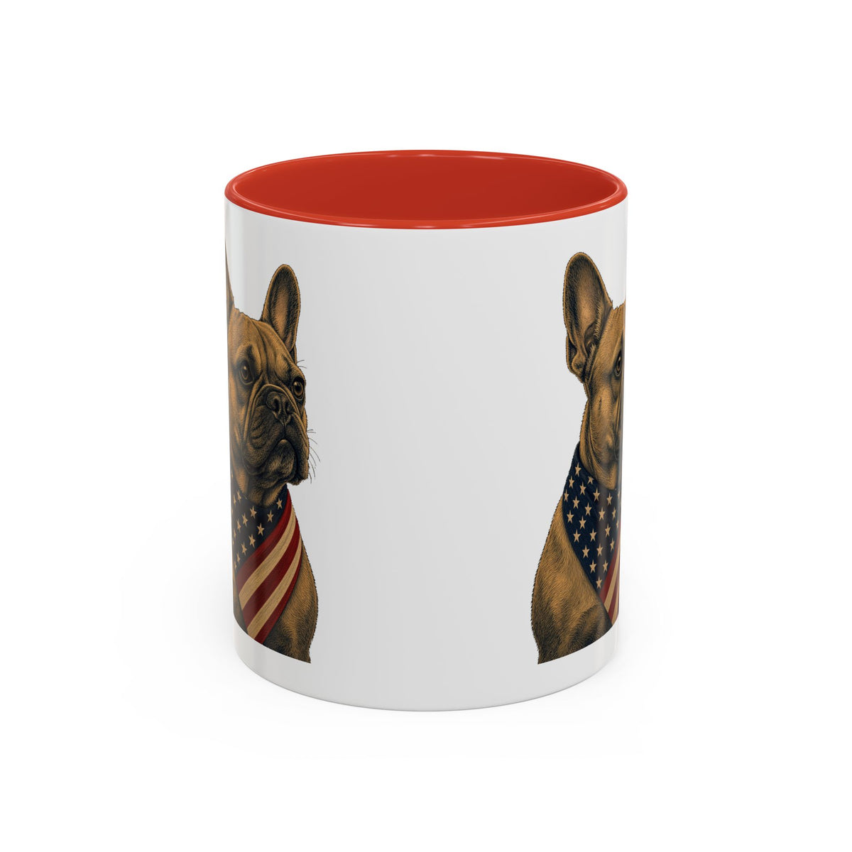 Patriotic French Bulldog Accent Mug