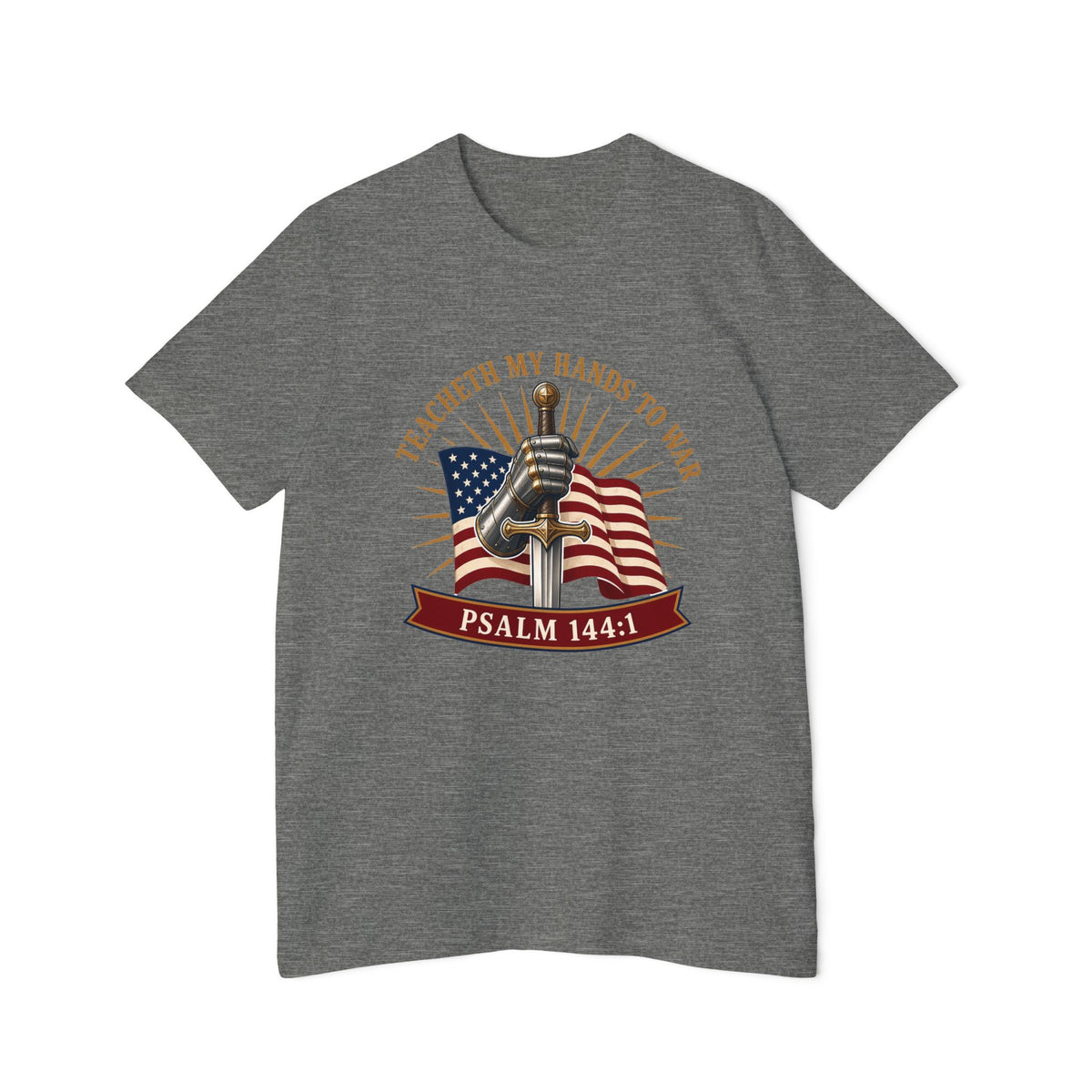 Gauntlet & Flag Psalm 144:1 Lightweight Tee