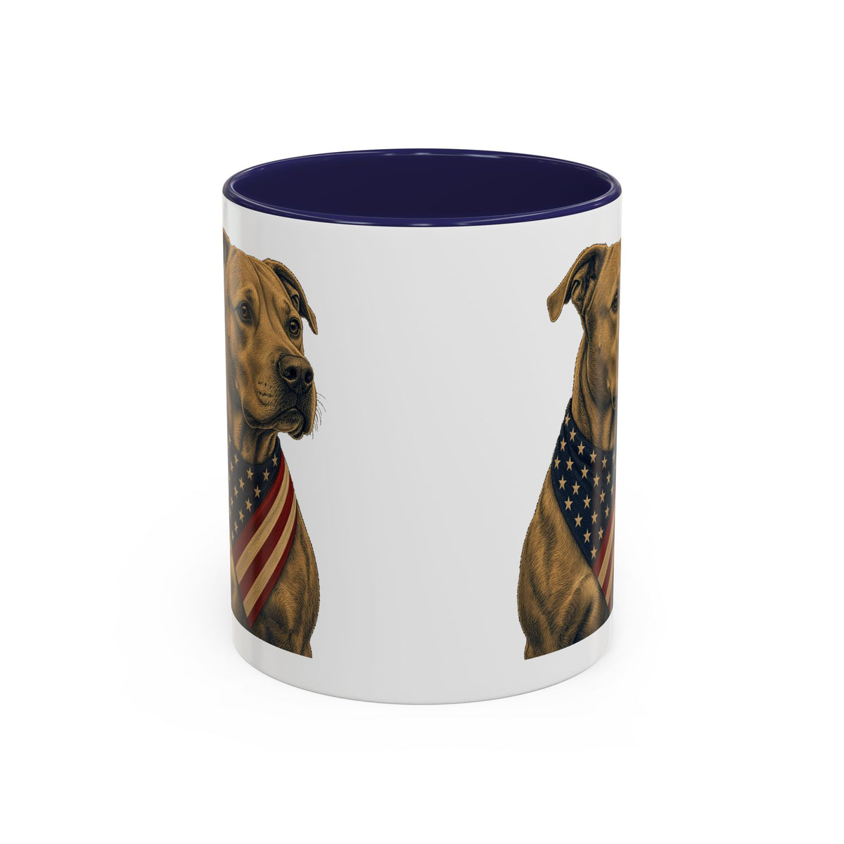 Patriotic Pit Bull Accent Mug