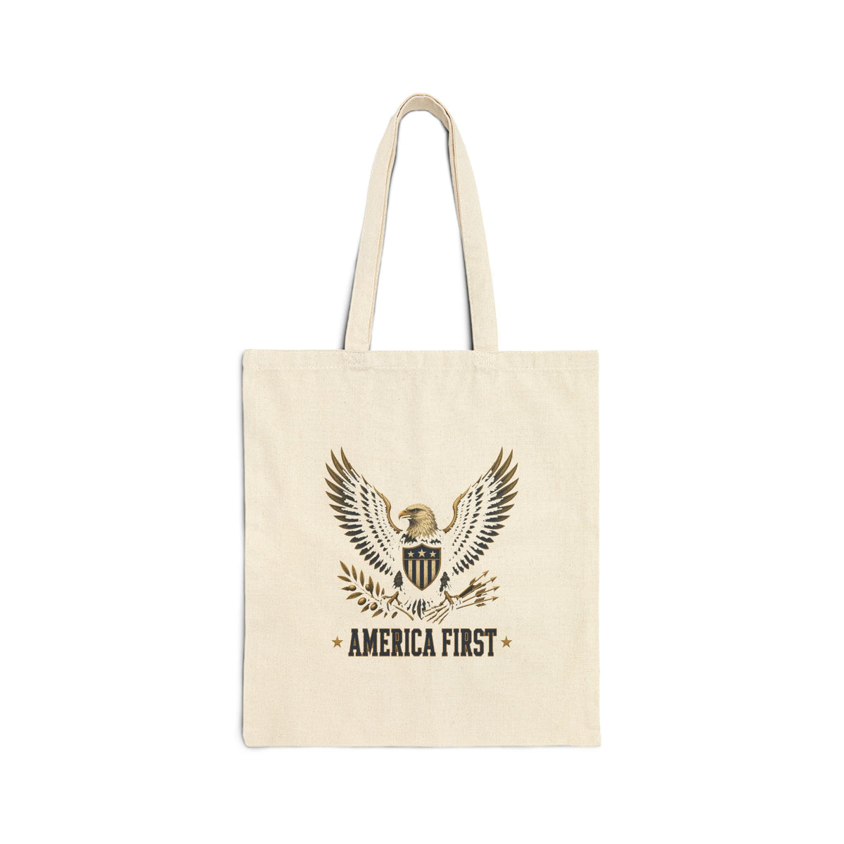 America First Eagle Canvas Tote Bag