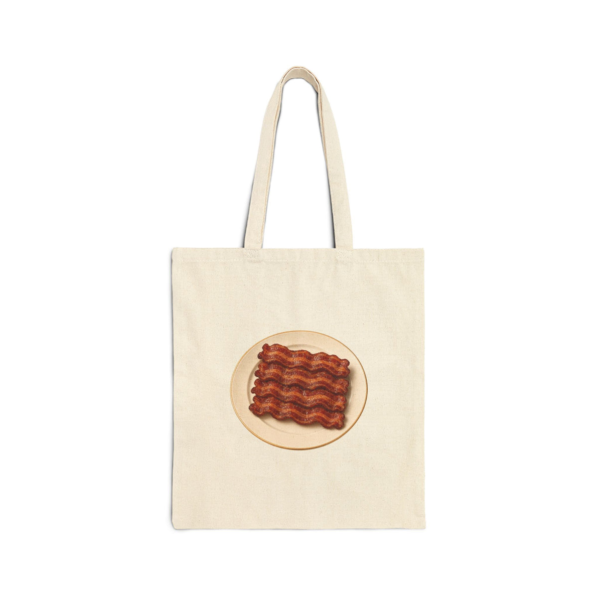 Bacon Stack Plate Canvas Tote Bag