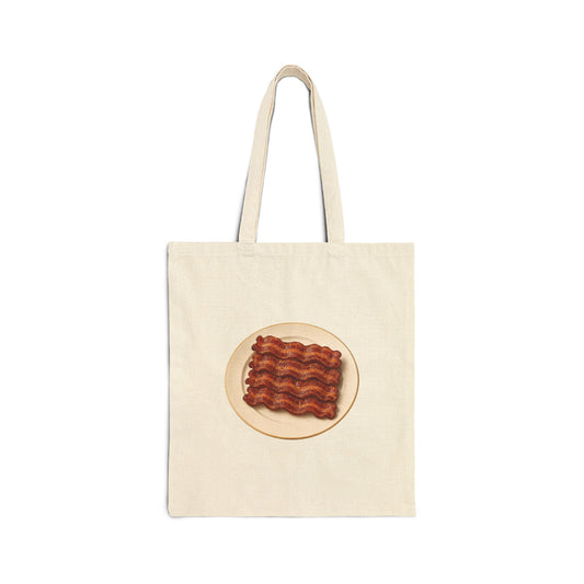 Bacon Stack Plate Canvas Tote Bag