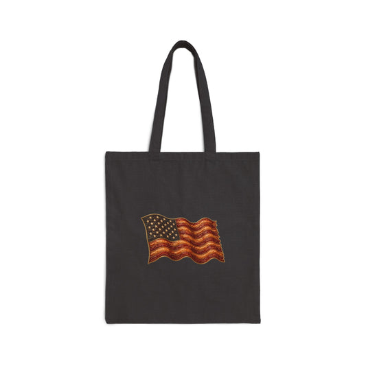 Bacon Flag Canvas Tote Bag
