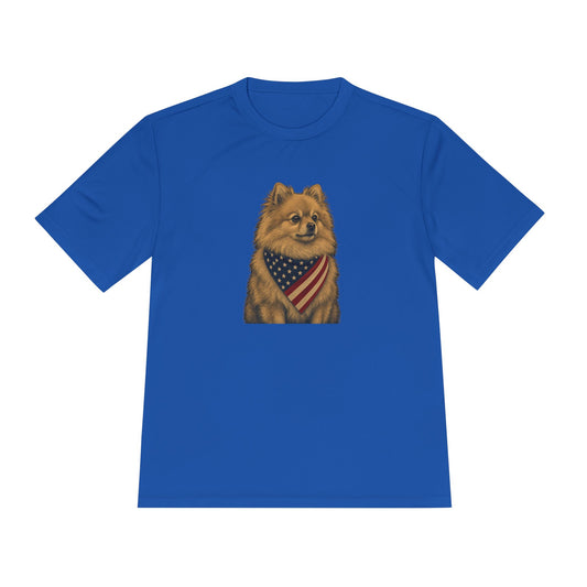 Patriotic Pomeranian American Flag Bandana Men's Dry-Fit Performance Tee