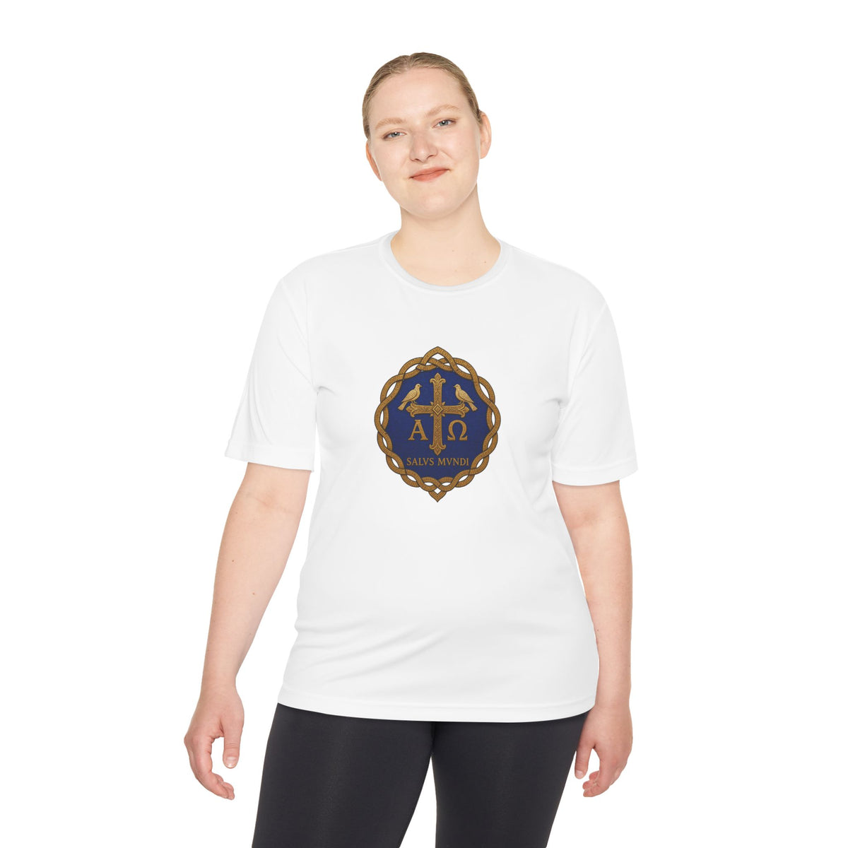 Salus Mundi Mosaic Cross Men's Dry-Fit Performance Tee