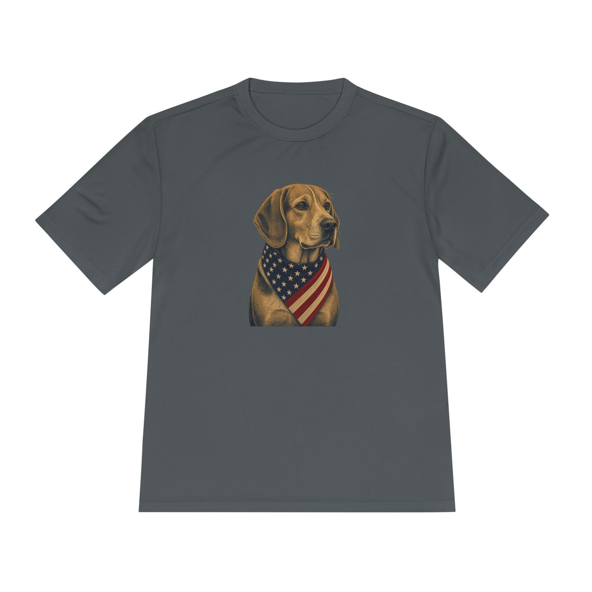 Patriotic Beagle American Flag Bandana Men's Dry-Fit Performance Tee