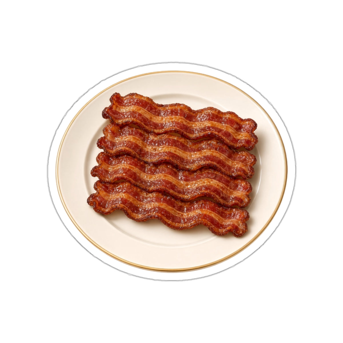 Bacon Stack Plate Die-Cut Sticker