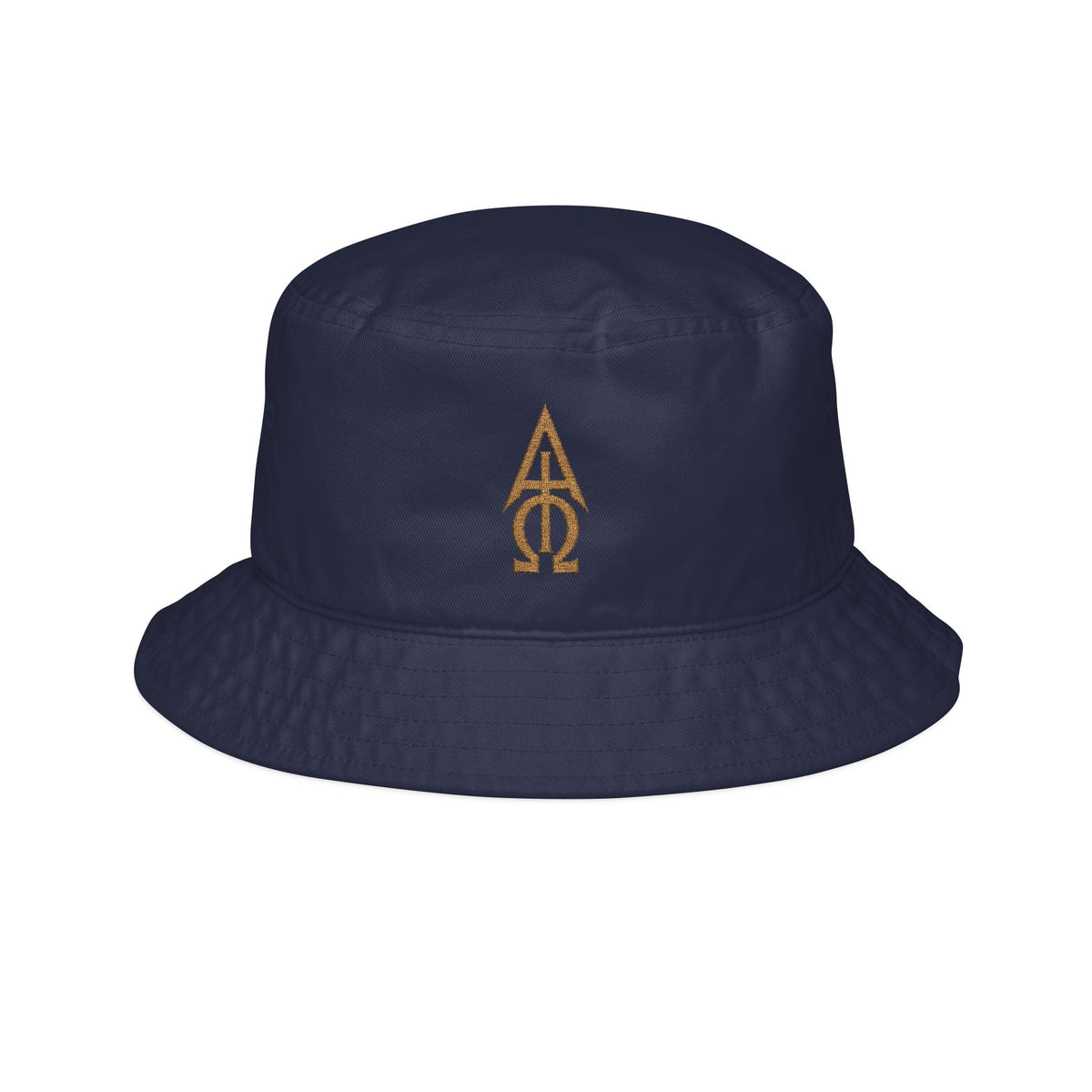 Alpha & Omega Monogram Embroidered Bucket Hat