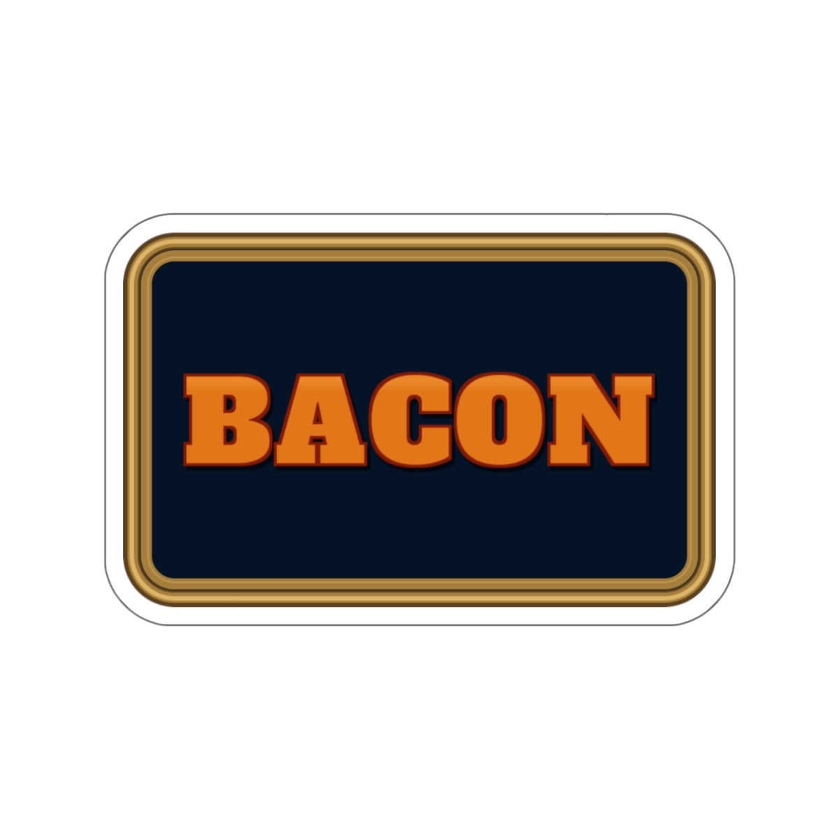 BACON Orange Block Die-Cut Sticker