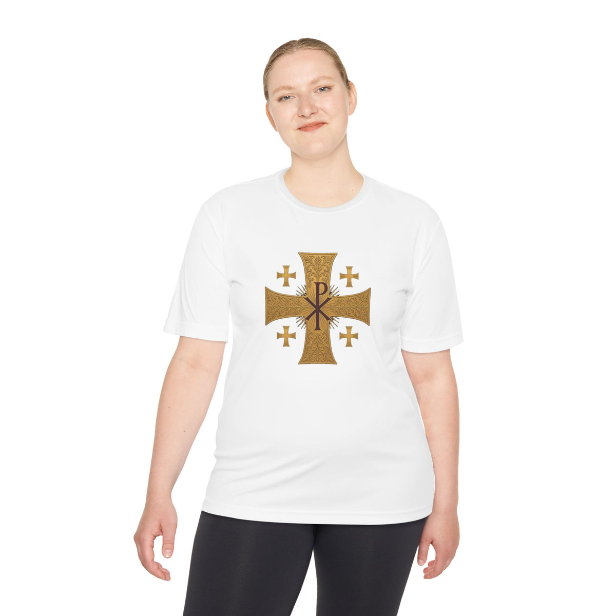 Chi-Rho Jerusalem Cross Men's Dry-Fit Performance Tee