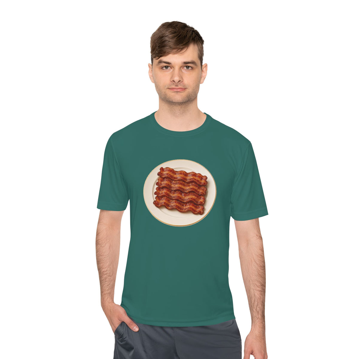 Bacon Stack Plate Men's Dry-Fit Performance Tee
