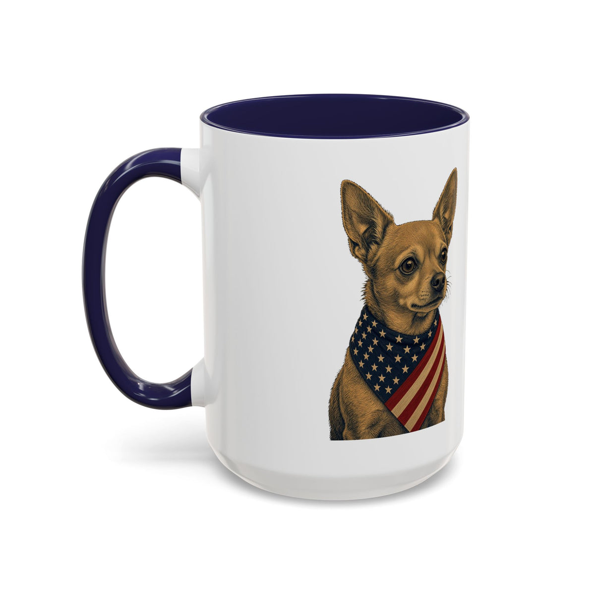 Patriotic Chihuahua Accent Mug