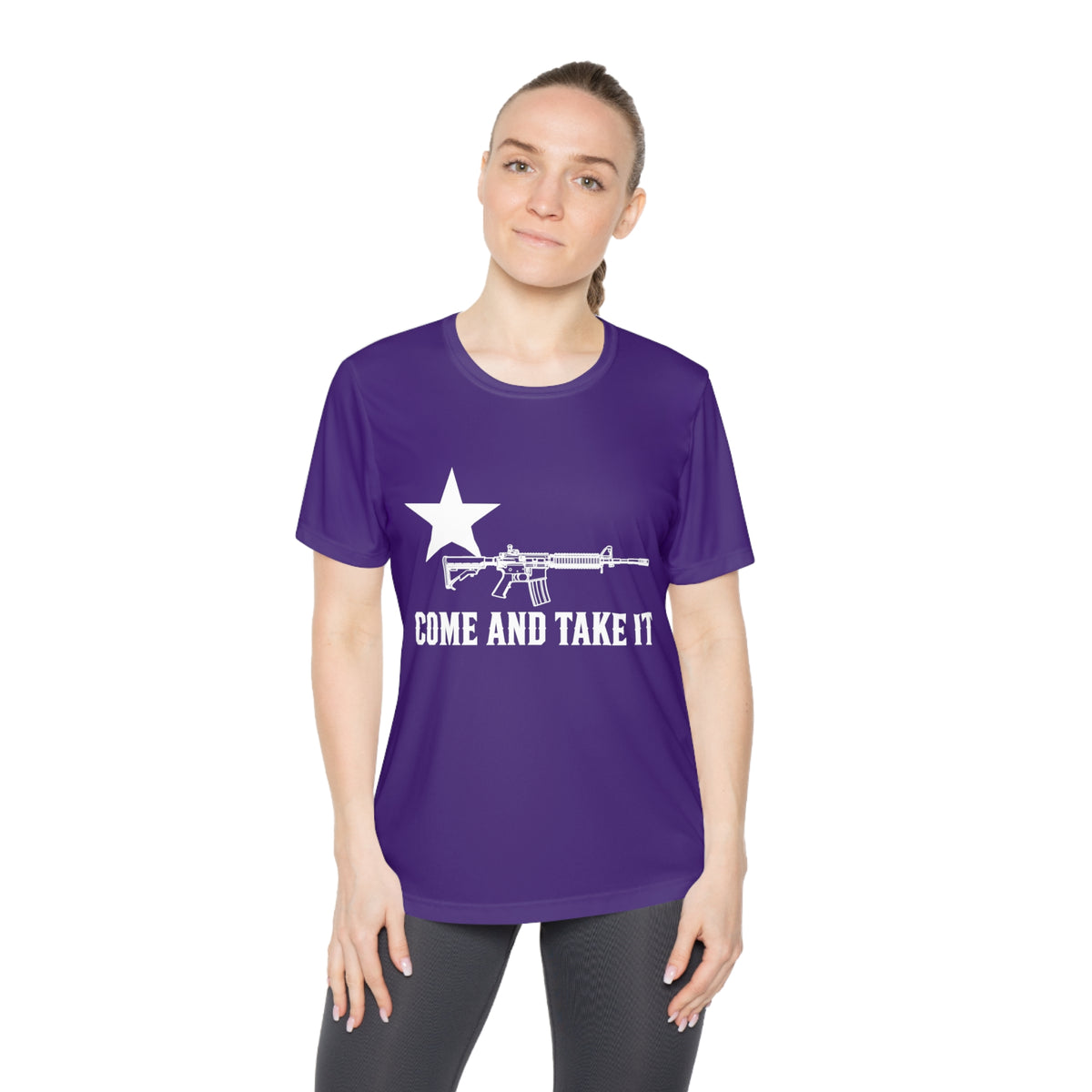 Come and Take It Rifle Women's Dry-Fit Performance Tee - Dark Colors