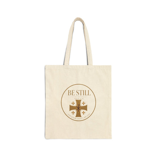 Be Still Psalm 46:10 Canvas Tote Bag