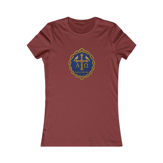 Salus Mundi Mosaic Cross Women's Slim Fit Tee