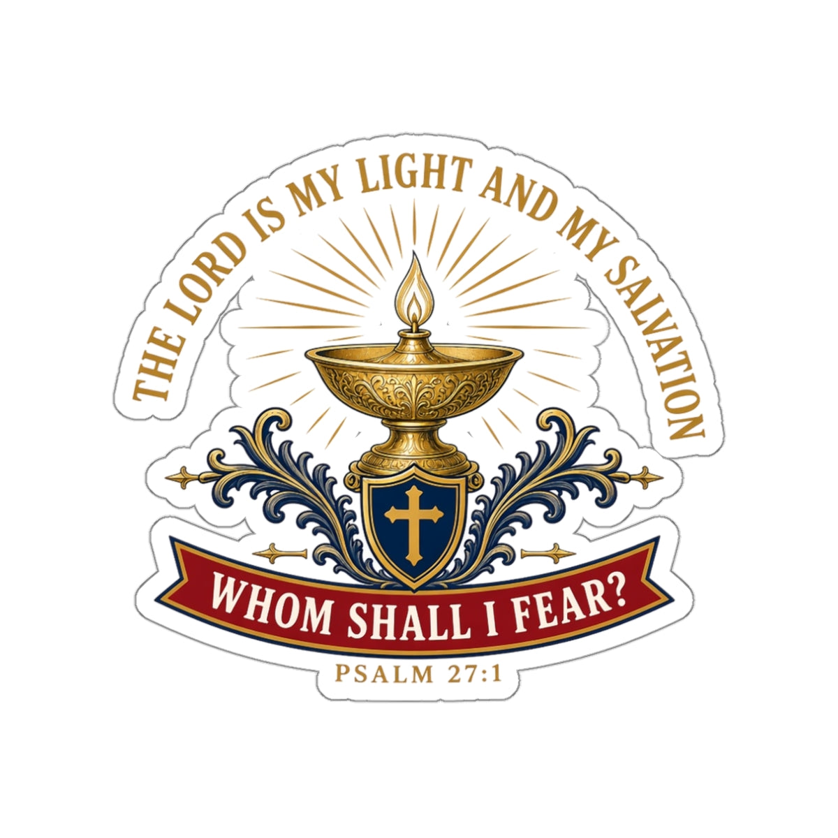 Light & Salvation Psalm 27:1 Die-Cut Sticker