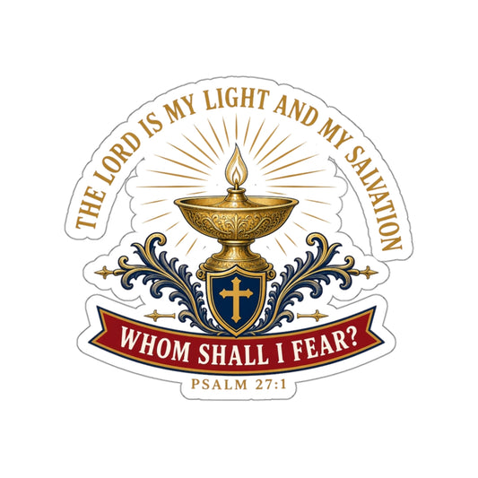 Light & Salvation Psalm 27:1 Die-Cut Sticker