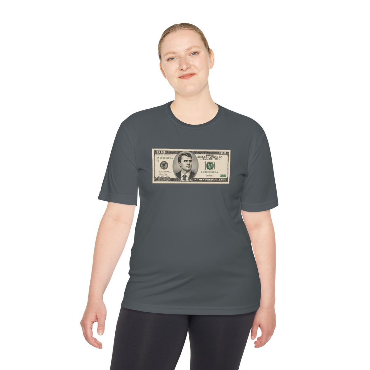 Charlie Kirk $100 Bill Men's Dry-Fit Performance Tee