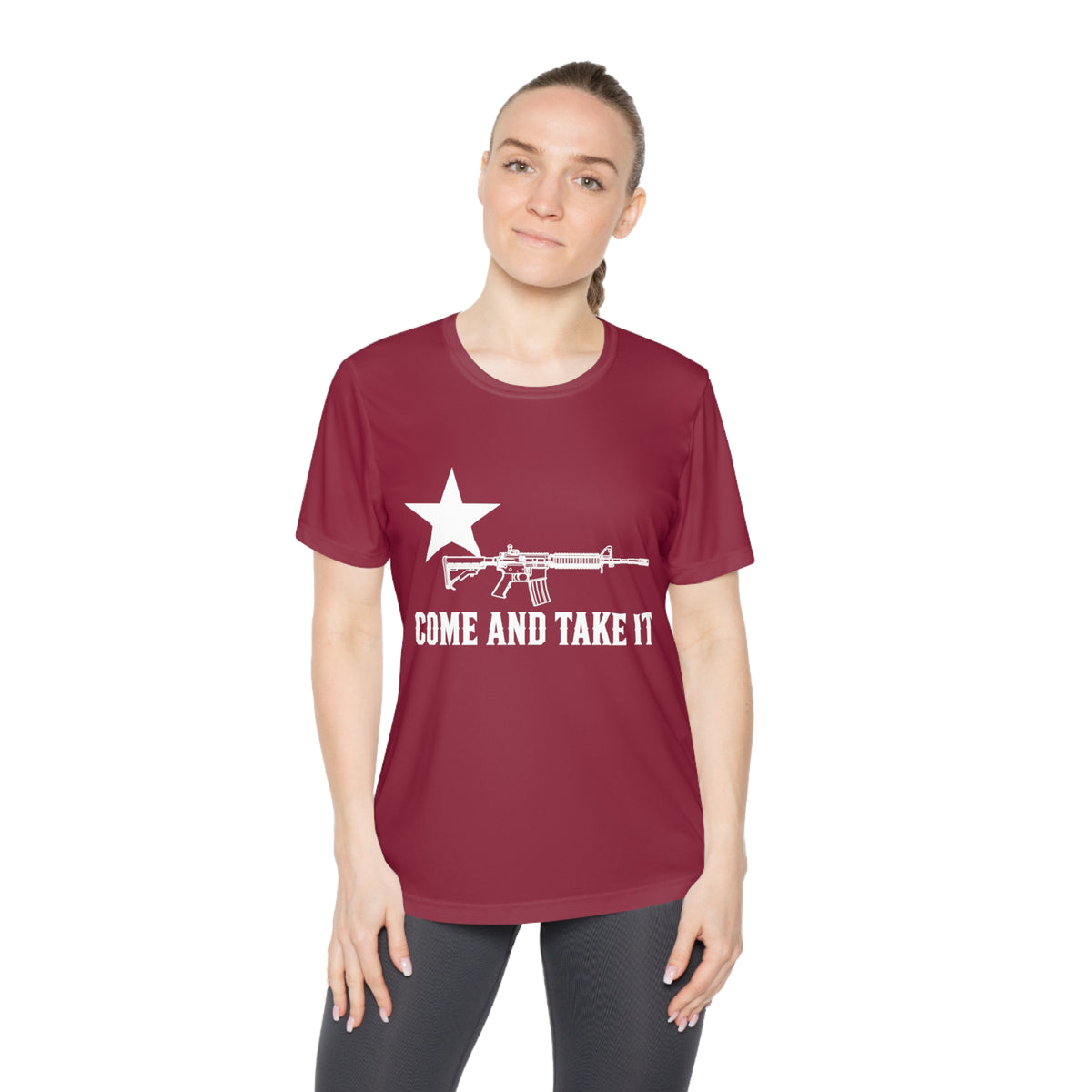 Come and Take It Rifle Women's Dry-Fit Performance Tee - Dark Colors