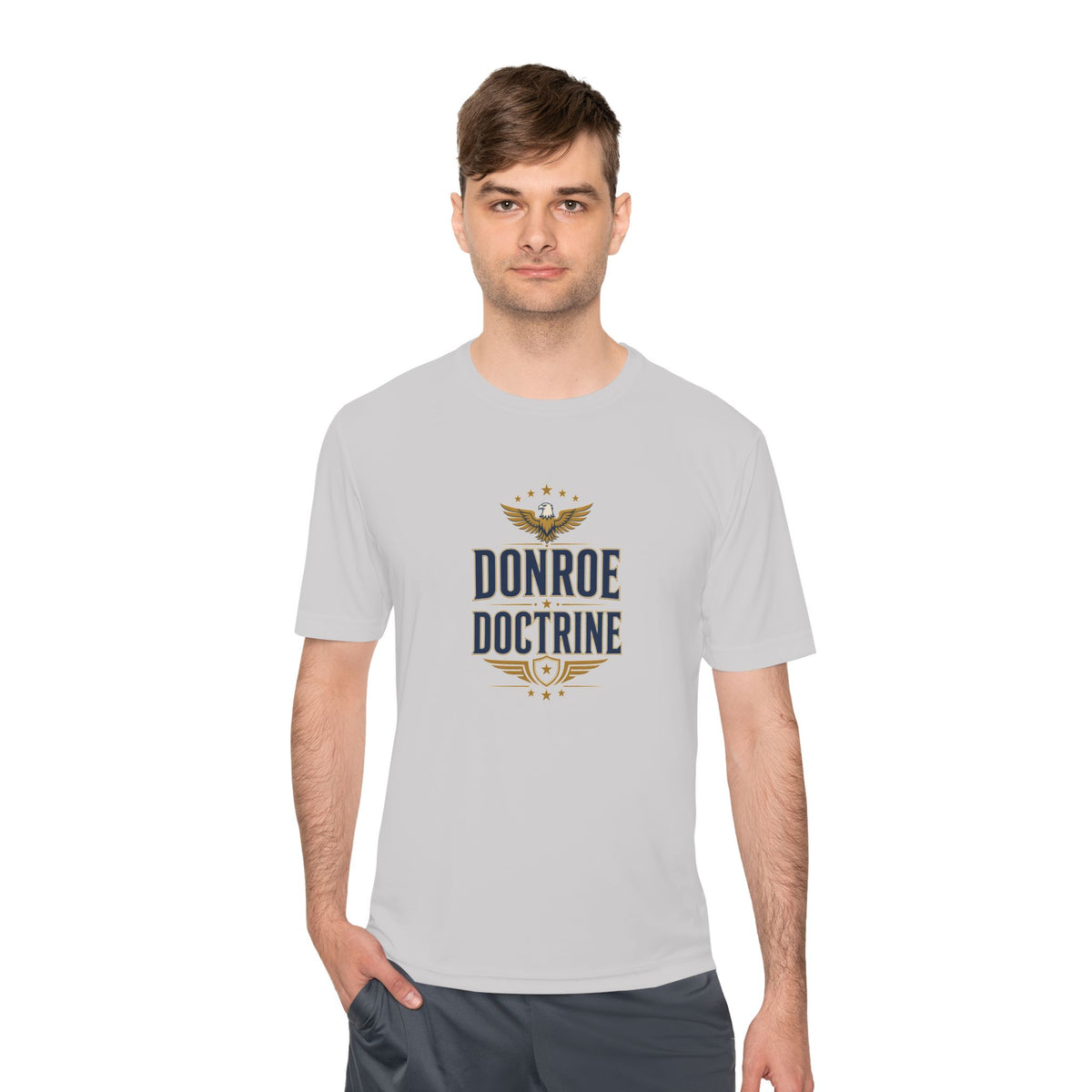 Donroe Doctrine Stacked Men's Dry-Fit Performance Tee