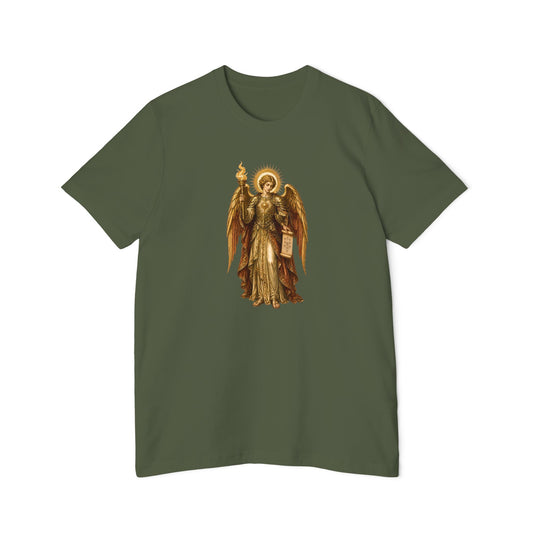 Archangel Uriel Lightweight Tee in Military Green – flat front