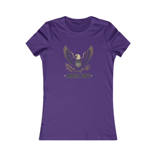 America First Eagle Women's Slim Fit Tee