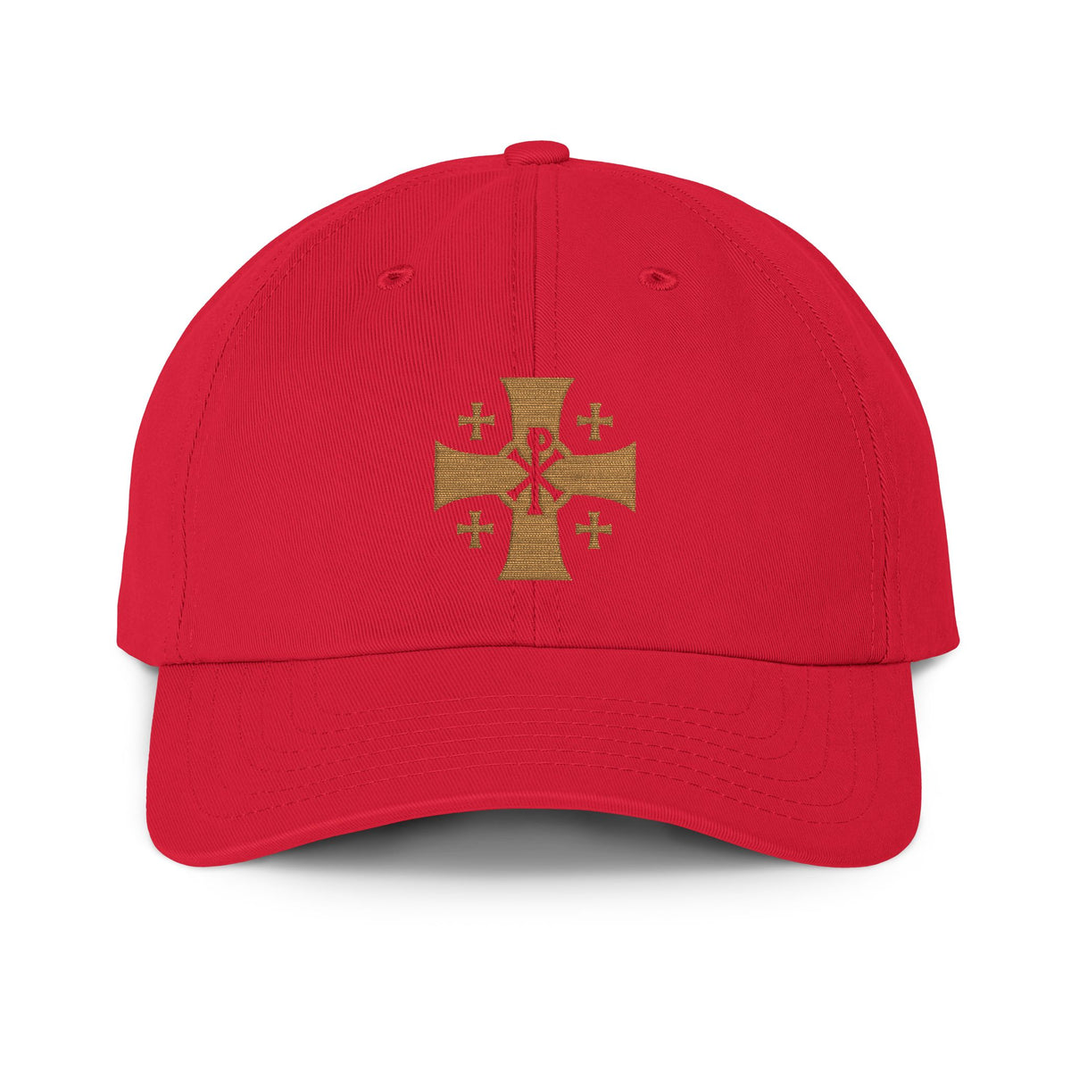 Chi-Rho Jerusalem Cross Made in USA Dad Hat
